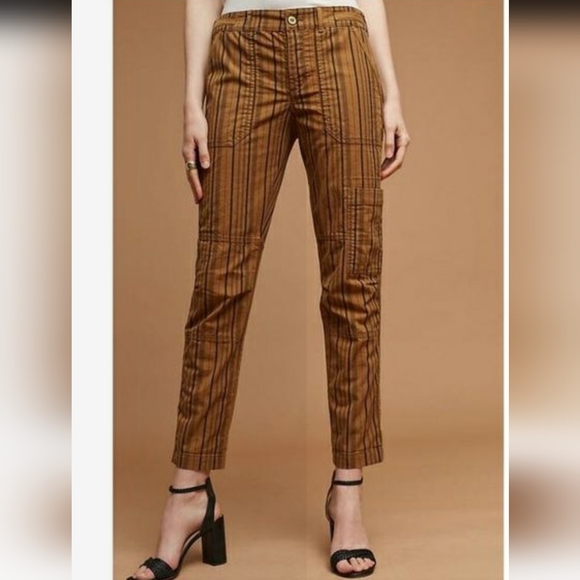 Anthropologie Pants - Anthropologie Hei Hei The Wanderer Striped Cargo Pants Size 27